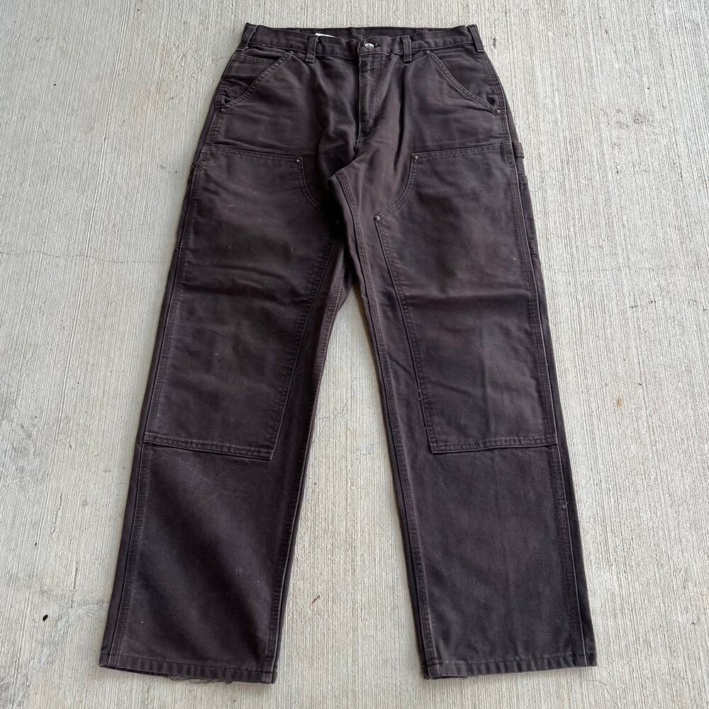 Carhartt B136 DKB brown double knee work wear carpenter pants